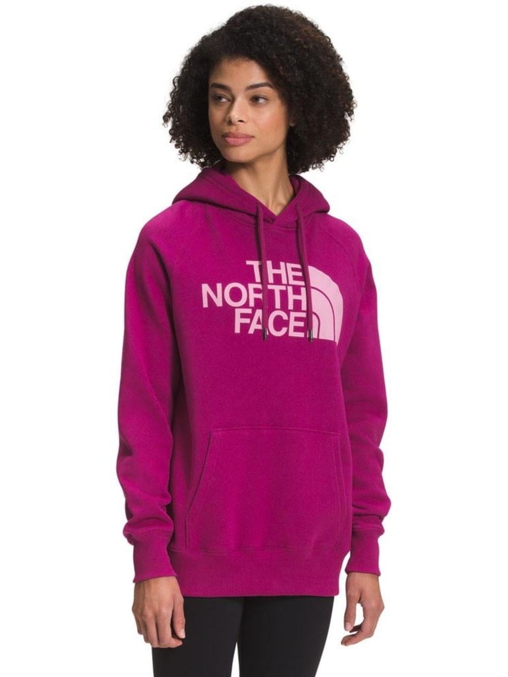 THE NORTH FACE Fuschia Pink Pullover Logo Hoodie Sweatshirt Sz S